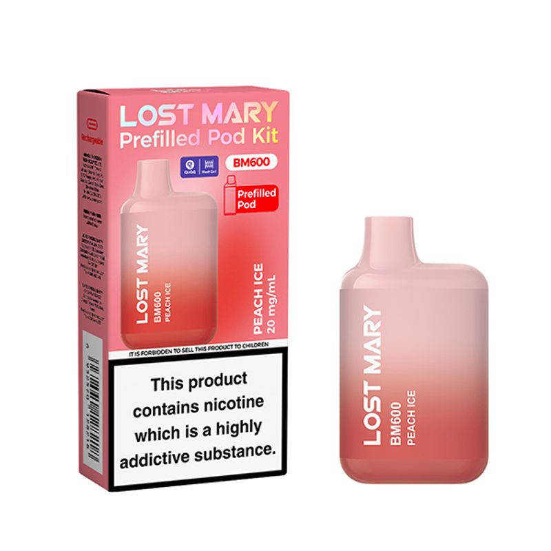 Lost Mary prefilled pod kit peah ice  zoom distro in UK