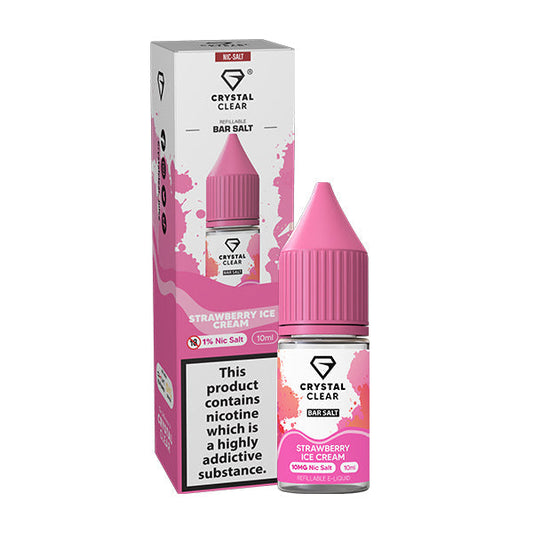 Crystal Clear Strawberry Ice Cream 10ml Nic Salt
