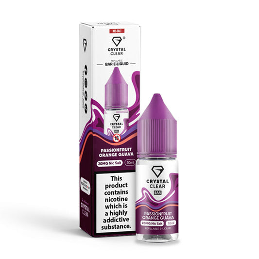 Crystal Clear Passionfruit Orange Guava 10ml Nic Salt