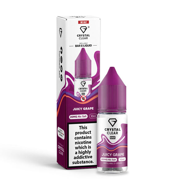 Crystal Clear Juicy Grape 10ml Nic Salt