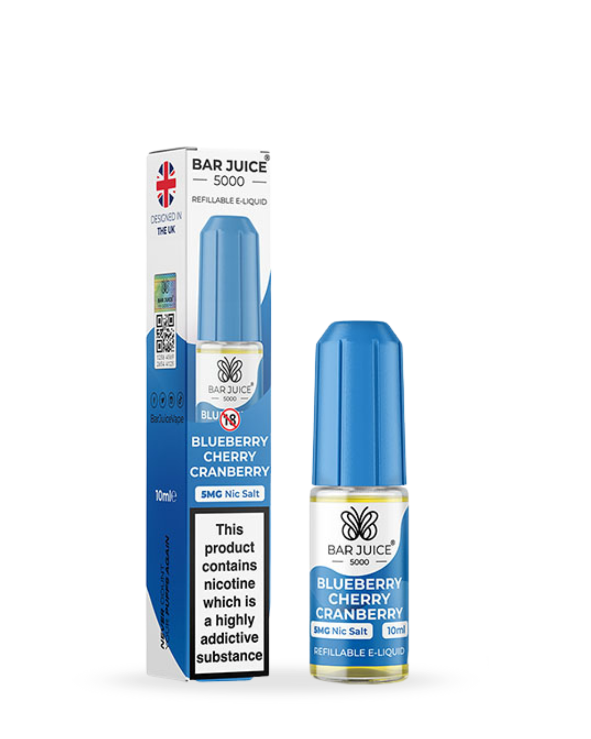 Bar Juice 5000 Blueberry Cherry Cranberry 10ml Nic Salt