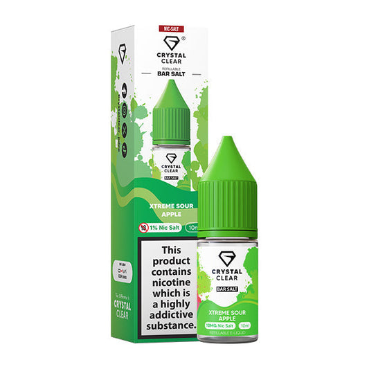 Crystal Clear Xtreme Sour Apple 10ml Nic Salt