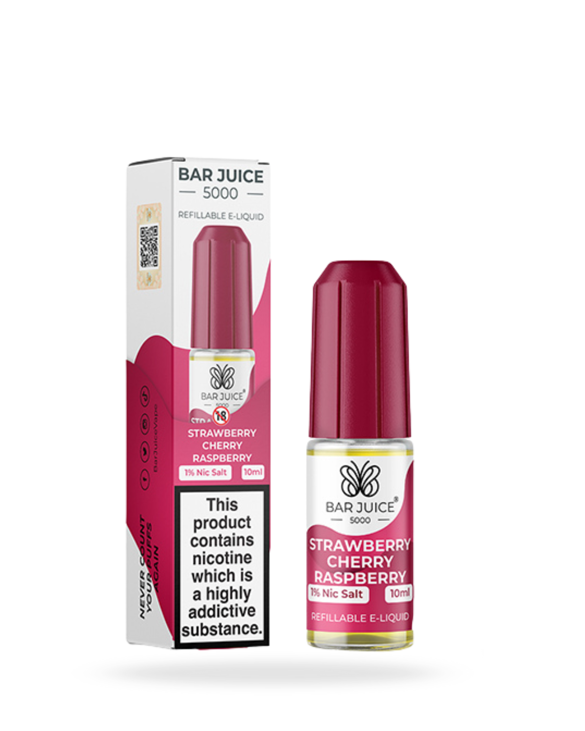 Bar Juice 5000 Strawberry Cherry Raspberry 10ml Nic Salt